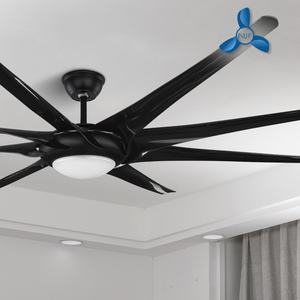 Ventilateur de plafond nordique moderne de 100 pouces Ventilateur de plafond noir de grande taille Ventilateur de plafond de ventilation industriel avec lumière - Product Image 6