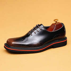 Zapatos Oxford de Cuero Genuino Impermeables para Hombre, Estilo Británico, Hechos a Mano, para Boda, Formales, Casuales de Negocios, Antideslizantes, con Hebillas y Correas - Product Image 1