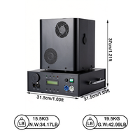 Igracelite 1250W Machine à étincelles froides à double tête rotative 360° pour mariage, scène, événement, télécommande DMX, effets pyrotechniques