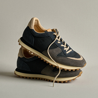Vente en gros de baskets pour hommes en cuir suédé véritable, style rétro vintage, faites à la main, à lacets, chaussures décontractées, personnalisation usine OEM ODM, prix avec logo