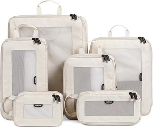 Lot de 6 cubes de compression TripCozy en gros – Sacs de voyage extensibles durables avec dessus en maille respirante et fermeture éclair - Product Image 1