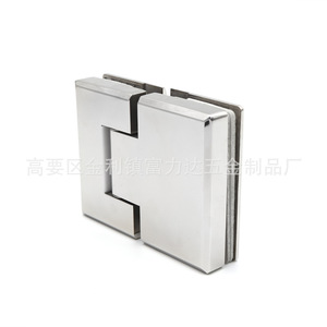 Stainless Steel Hinge 304 <b>Mirror</b> Light Frameless Glass <b>Door</b> Bathroom Clips 180 Degrees Opening Angle Minimalist Design - Product Image 3