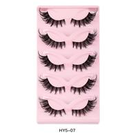 Cils effet œil de chat, aspect naturel, faux cils effet renard, légers et vaporeux, en faux vison pour maquillage yeux de poupée, 5 paires/paquet