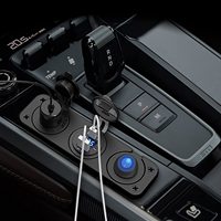 Cargador de Coche 3 en 1 de 12v para Montaje en Panel, Impermeable, con QC3.0+PD, Encendedor de Cigarrillos y Interruptor