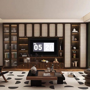 New Chinese-style Living Room Furniture Wall-to-wall <b>TV</b> <b>Cabinets</b> Custom Solid <b>Wood</b> Pieces Sofa Set Furniture Sofa Bed OEM - Product Image 6