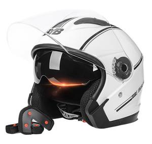 Casque de <span class=keywords><strong>moto</strong></span> certifié ECE - Casque de vélo électrique à double visière pour adultes, toutes saisons - Product Image 3