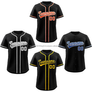 เสื้อเบสบอลคุณภาพสีทึบเสื้อเจอร์ซีย์เบสบอลเสื้อกีฬาเบสบอลพิมพ์ลายแบบกำหนดเอง - Product Image 5