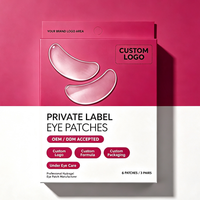 En stock, impression personnalisée, paquet individuel, collagène nourrissant, autocollants pour les yeux au toucher doux, masque pour les yeux en hydrogel