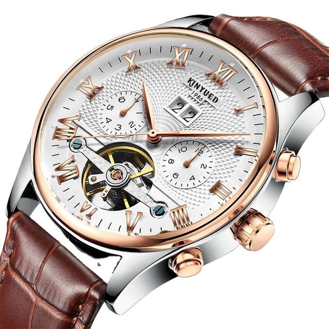Top Brand Luxury Business Automatic Mechanical Watch Men Waterproof Sport Men Watches Tourbillon Hollow Out Watch for Men