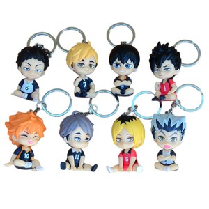 8 designs en un seul ensemble, porte-clés pendentif en PVC 3D de haute qualité pour les fans de l'<span class=keywords><strong>anime</strong></span> <span class=keywords><strong>Haikyuu</strong></span>, assis et debout, comme cadeau - Product Image 5