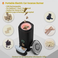 Brûleur d'encens rotatif USB portable, diffuseur de parfum, 2000 mAh, brûleur d'encens électrique rechargeable, brûleur d'encens arabe Bakhour