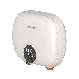 Briwellna 110V 3800W Aquecedor de água elétrico instantâneo sem tanque para cozinha e banheiro com temperatura