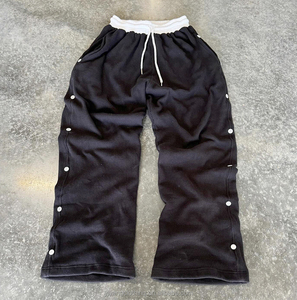 <span class=keywords><strong>Pantaloni</strong></span> sportivi a gamba dritta con <span class=keywords><strong>bottone</strong></span> Streetwear personalizzato a doppia vita in cotone Waffle oversize <span class=keywords><strong>pantaloni</strong></span> larghi da jogging svasati da uomo - Product Image 3