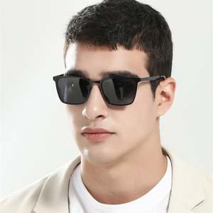 Lunettes de soleil polarisées carrées en métal UV400 pour homme et femme, avec logo personnalisé, tendance 2025, pour la conduite de jour et de nuit - Product Image 2