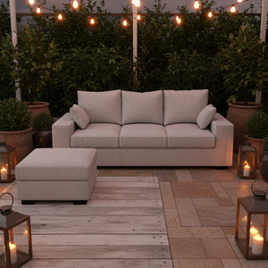 Divano in Tessuto per Piccoli Appartamenti, Moderno a Tre Posti a Forma di L, in Cotone e Lino, Sfoderabile e Lavabile, Imbottito con Spugna ad Alta Densità per Soggiorno - Product Image 4