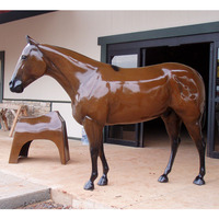 Statue Offre Spéciale grandeur nature de cheval de résine de fibre de verre faite main pour la décoration de jardin