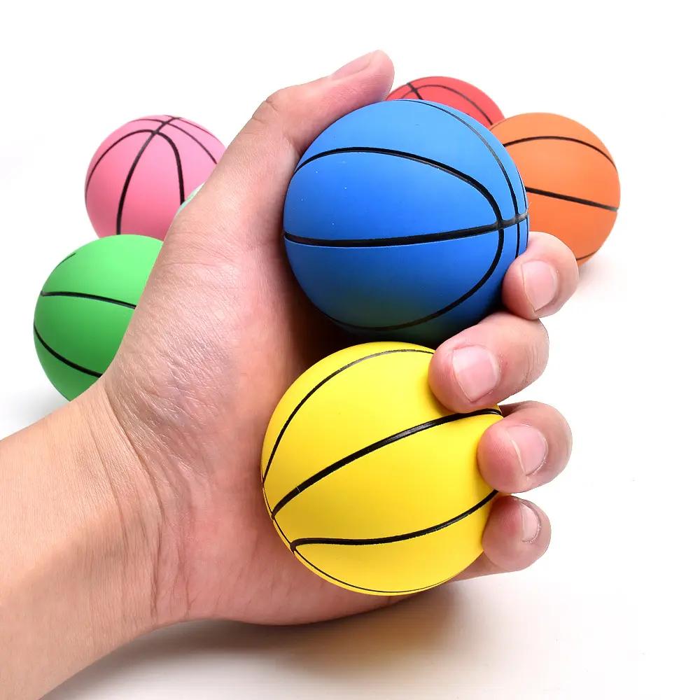 中空ピンクラバーバウンスボール6cmバウンススカッシュボールミニバスケットボール税関プロモーション玩具