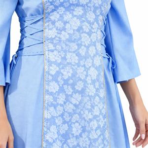 Robe Abaya en coton de haute qualité, design moderne, décontractée au quotidien, avec perles, pour femmes musulmanes - Product Image 2
