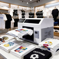 Imprimante numérique DTG H5 A3 facile à utiliser pour l'impression de vêtements, imprimante de t-shirts de haute qualité avec système de circulation d'encre blanche