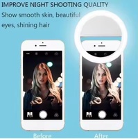 Nouvelle lampe annulaire LED rechargeable pour selfie sur téléphone portable, mini anneau lumineux pour appareil photo avec 3 modes, vente chaude