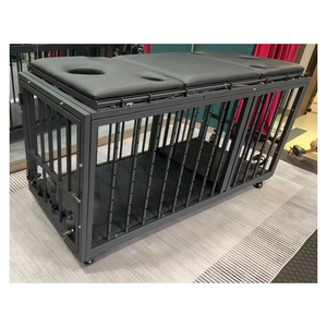 Cama Jaula Modelo Z3 Scarletsin, Muebles Eróticos BDSM, Cama Jaula de Encurral y Confinamiento para Hotel, Alojamiento, Habitación de Dominación y Juegos de Seducción - Product Image 3