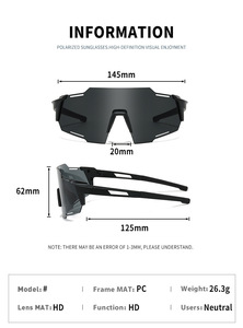 <span class=keywords><strong>Gafas</strong></span> de sol deportivas TR90, <span class=keywords><strong>gafas</strong></span> de sol polarizadas de gran tamaño de una pieza para hombre, <span class=keywords><strong>gafas</strong></span> de ciclismo al aire libre - Product Image 2