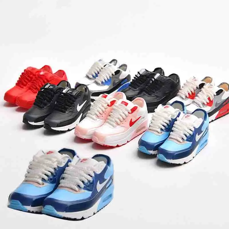 Wholesale Fashion 3D Mini AJ Sneaker key chain 3D MINI Sports Shoe keychain 90 Air max