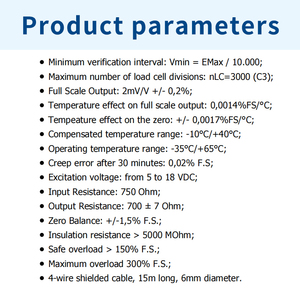 Capteurs de pesage à double cisaillement DINI ARGEO RSBT 25t/30t/40t Dini Argeo Rsbt - Product Image 5