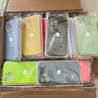 Coque de téléphone en silicone liquide avec emballage pour iPhone 14 13 12 11 Pro Max Xr Xs