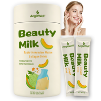 Aeglwell Marque Privée Lait de Beauté en Poudre au Collagène en Sachet Goût Melon Miel Complément Alimentaire Nourrissant pour la Peau