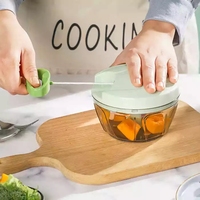 Nieuwe Keuken Accessoires Blender Knoflook Cutter Mini Handleiding Groente Fruit Knoflook Gember Ui Vlees Shredder Hand Pull Chopper