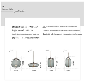 Moderne LED Pendel leuchten Schmiedeeisen Glas Runde Kugel Kronleuchter Küche Wohnzimmer Cafe Nordic Decken leuchte - Product Image 5