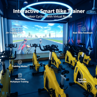 Simulateur de cyclisme virtuel immersif multi-joueurs intelligent pour compétition, idéal pour les salles de sport intelligentes et les centres de divertissement familial (FEC)