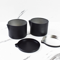 Pot à bougie en métal vide de 1 oz, 2 oz, 4 oz, 6 oz, noir, argent, contenant pour usine de bougies, logo personnalisé, forme ronde, boîte en étain