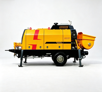 Pompe à béton électrique mini HBT6006A-5 de marque supérieure, 70m³/h, haute pression, portée horizontale de 180m pour la construction