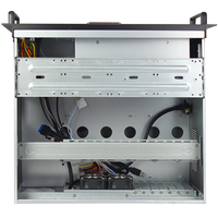 Boîtier de serveur informatique tout-en-un avec châssis 6U en rack, 400 mm de hauteur, écran de 13,3 pouces, clavier, contrôle de la température, carte mère ATX