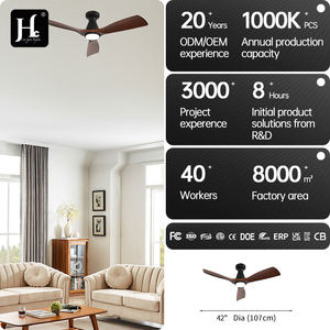 Ventilador de techo comercial de 52 pulgadas con luz LED, aspas de madera, control remoto, ventilador de techo LED con flujo de aire atmosférico y función de enfriamiento. - Product Image 4