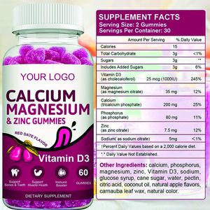 Complément de calcium et de magnésium, gommes au magnésium apaisantes pour enfants, gommes au magnésium <span class=keywords><strong>anti</strong></span>-<span class=keywords><strong>stress</strong></span> pour un meilleur sommeil - Product Image 4