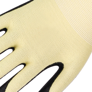 XINGYU grosir pabrik sarung tangan lapisan nitril Latin <span class=keywords><strong>Kevlar</strong></span> sarung tangan kerja busa asli hitam antiselip untuk konstruksi keselamatan - Product Image 4