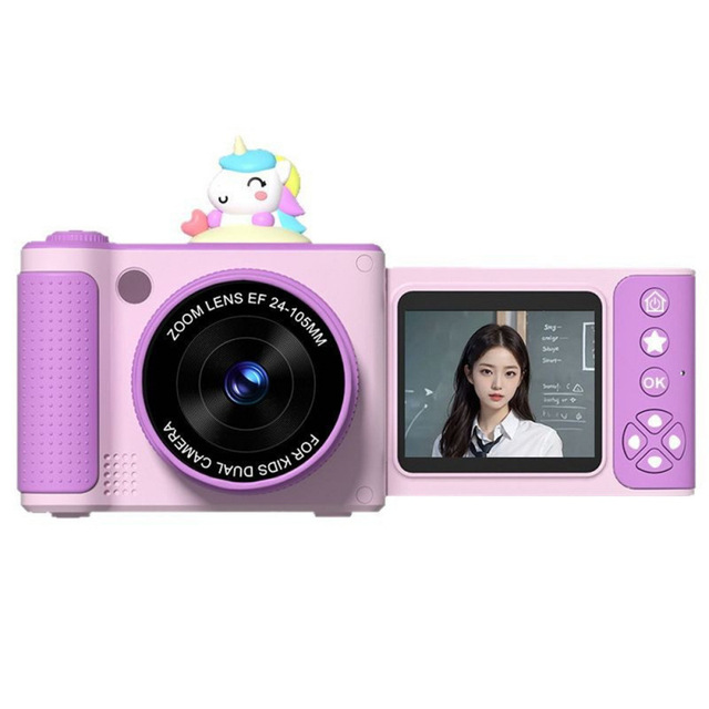 Digital Camera S6 2.4" Flip Screen 8x Optical Zoom CCD High Color Value Children Cartoon HD Video Gift Shake Tone