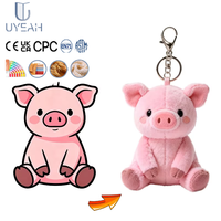Uyeah OEM/ODM Factory Wholesale Custom Gift Brand Logo Print Keyring Personal Cotton Soft Stuffed Animal Toy Plush Lion Keychain