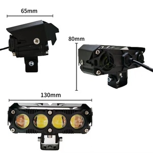 Accesorios para sistema de iluminación de motocicleta, luz de faro Led, haz Alto y Bajo, doble color, <span class=keywords><strong>Mini</strong></span> bombilla led de 4 ojos - Product Image 1