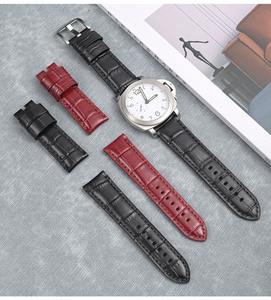 Correa de Reloj de Cuero Genuino Transpirable de Alta Calidad, Repuesto para <span class=keywords><strong>Panera</strong></span> de 22mm y 24mm, Correas de Cocodrilo en Varios Colores - Product Image 5