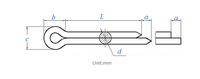 GB91 Zinc Plated Cotterless Pins A3 Steel 12mm Head Diameter