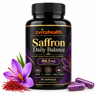 Capsules d'extrait de safran en vrac sous marque privée – Complément pour le soutien de l'humeur et de la mentalité chez l'adulte – Certifié GMP
