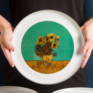 Van Gogh Painting vassoio da portata in ceramica piatti per la cena in porcellana Fine Bone China - Product Image 4