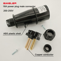 Prise d'alimentation 3 pôles, distributeur d'alimentation extérieur, prise de remplacement, prise étanche, broche en cuivre nu, connecteur d'alimentation IEC CEE 16A, 3 broches