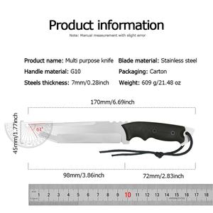 Navaja Táctica Personalizable TAMBO de 7.0 mm, Hoja de Acero Inoxidable de Alta Calidad, Mango de G10, Madera y Plástico, para Uso Industrial y al Aire Libre - Product Image 6