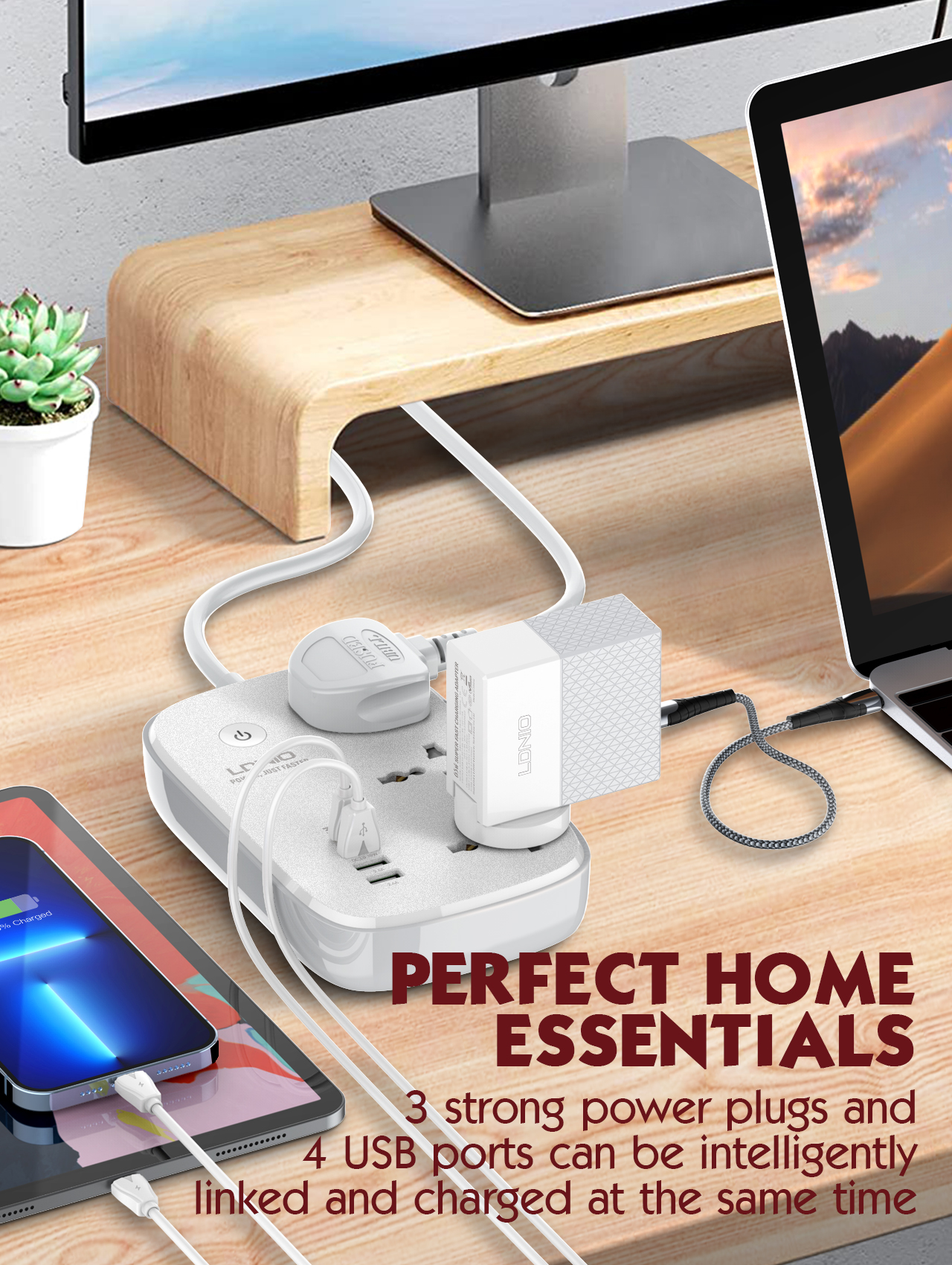 LDNIO SCW3451 Universal Plug Wifi Smart Power Strip with USB Extension Socket App Control 4 USB 3 AC Outlets 20 H84604c41f95e483eaf7d2c6e9e23b68av