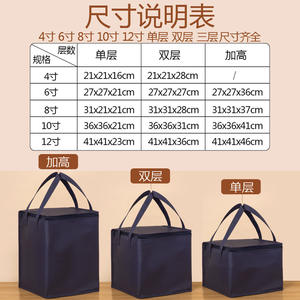 Bolsa aislante para pasteles de 4 pulgadas, de una sola capa, de aluminio grueso, para viajes, picnics y almacenamiento. - Product Image 1